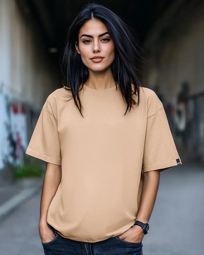 بيواكوف تيشيرت نسائي بني واسع